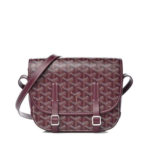 goyard belvedere messenger goyardine pm burgundy|More.